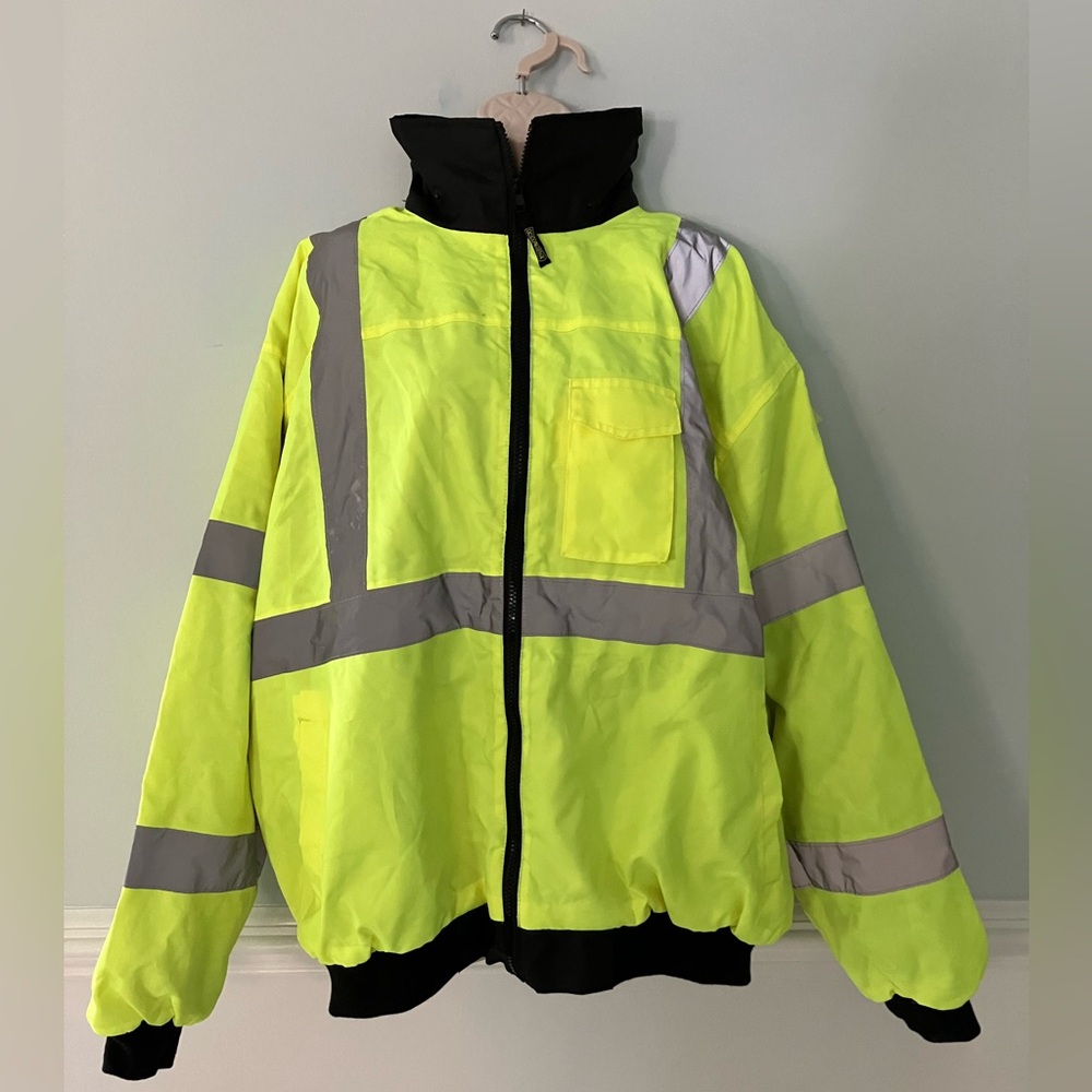 Occunomix LUX-ETJBJ class 3 bomber jacket high visibility workwear safety XL